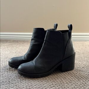 Chunky Black Ankle Boots